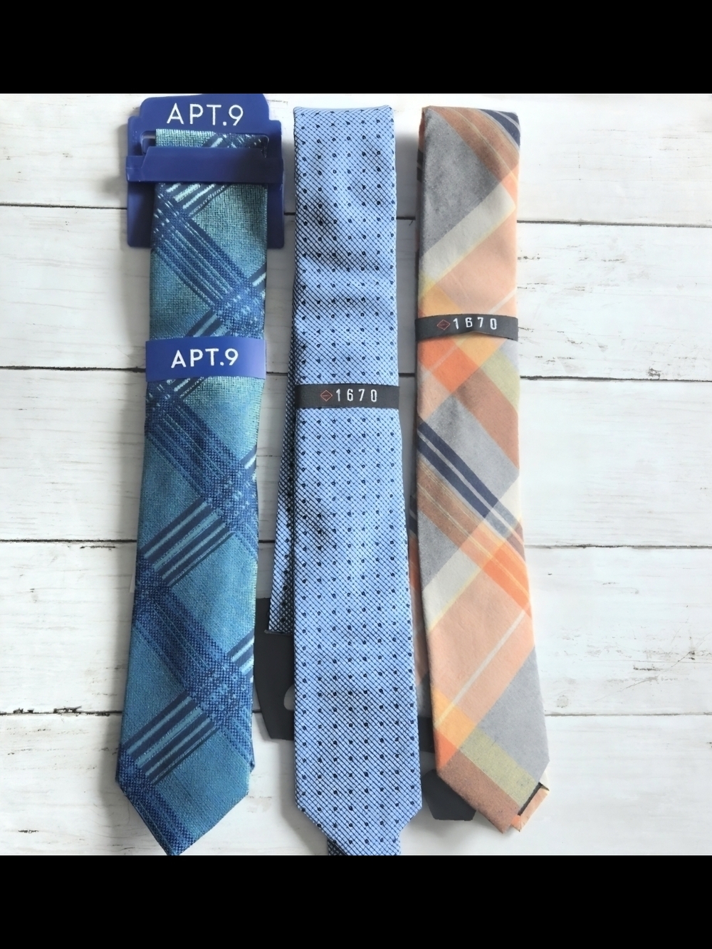 3 PC Men's Apt. 9/ 1670/ Tie Lot BNWT
